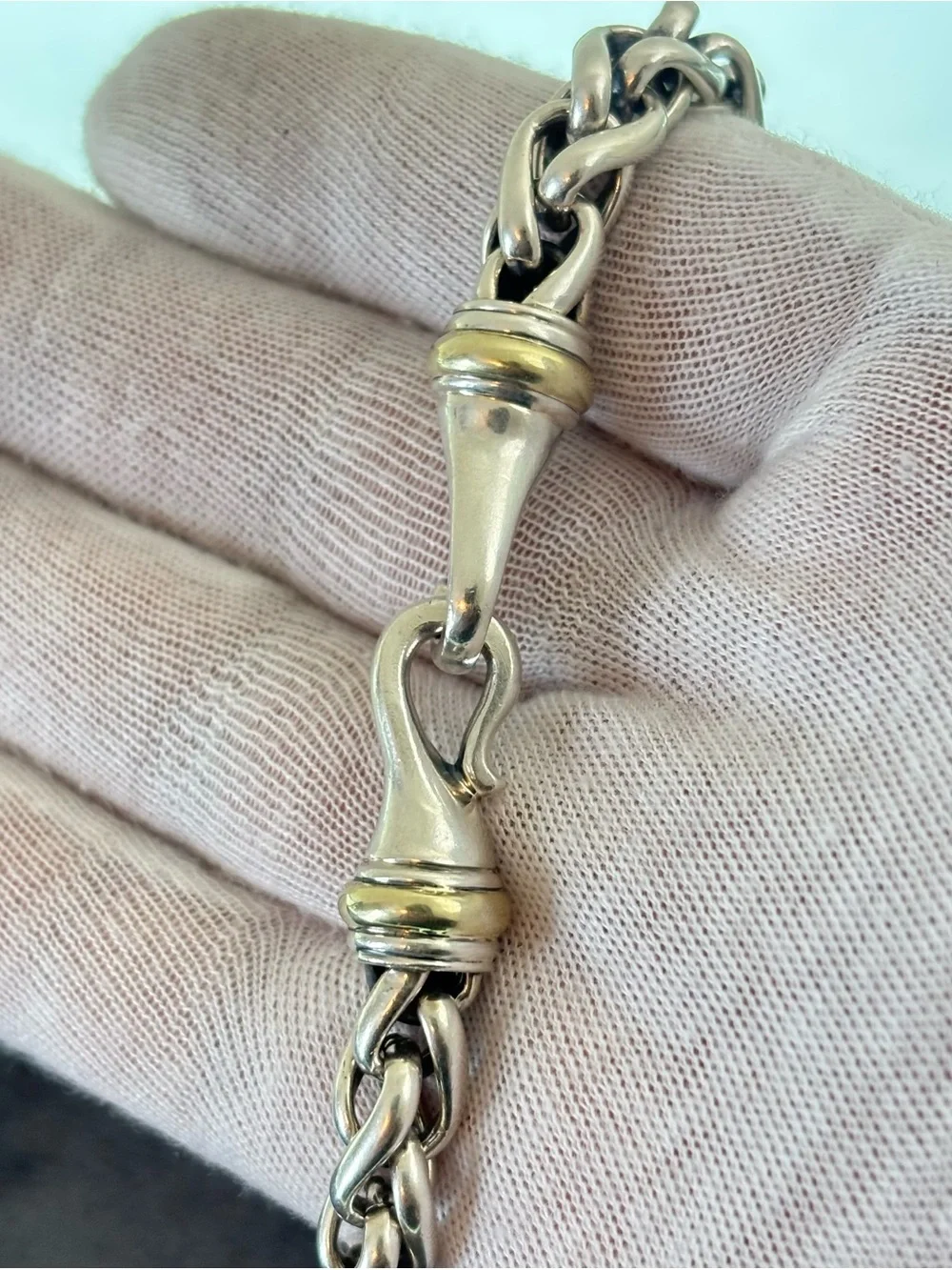 David Yurman 925 & 14k Gold XXL Albion Pendant Necklace with Amethyst 16